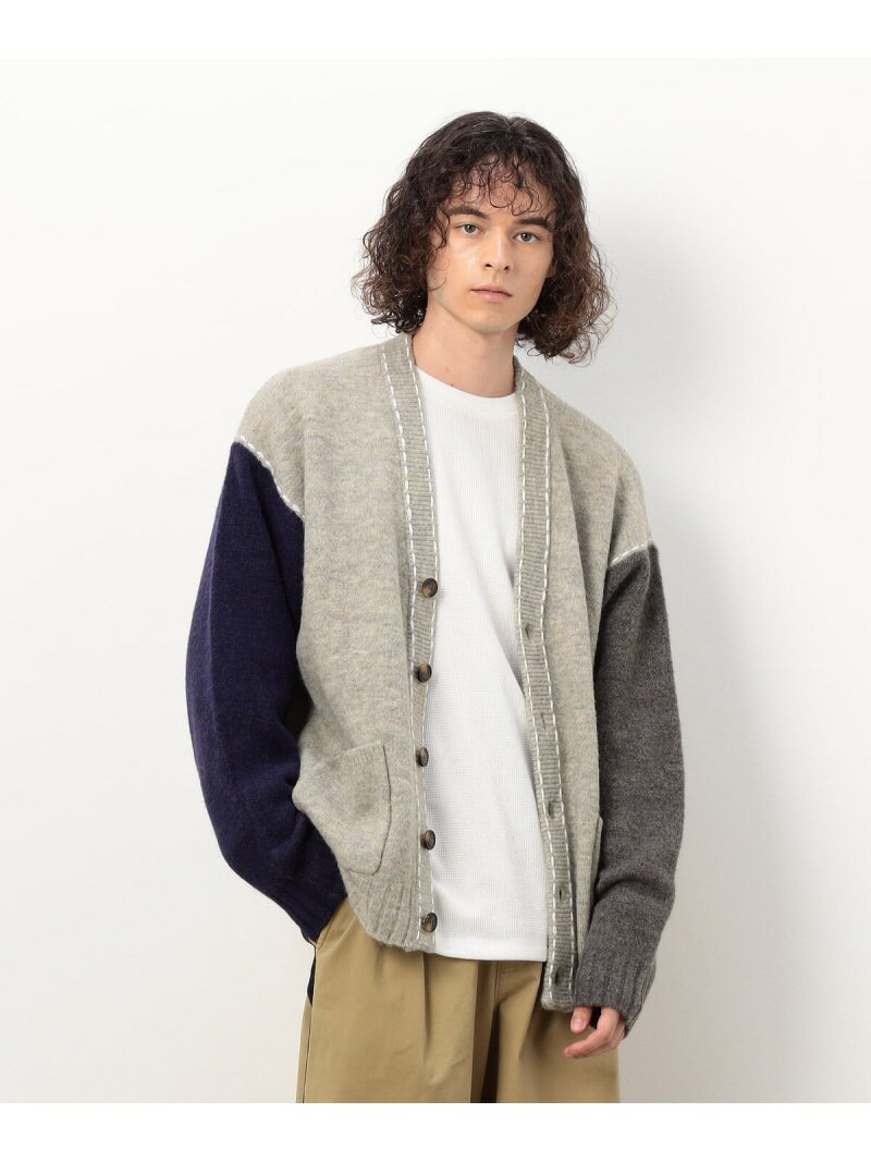 ハンドステッチカーディガン Purple&Yellow コムサイズム トップス カーディガン グリーン グレー【送料無料】[Rakuten Fashion]のサムネイル