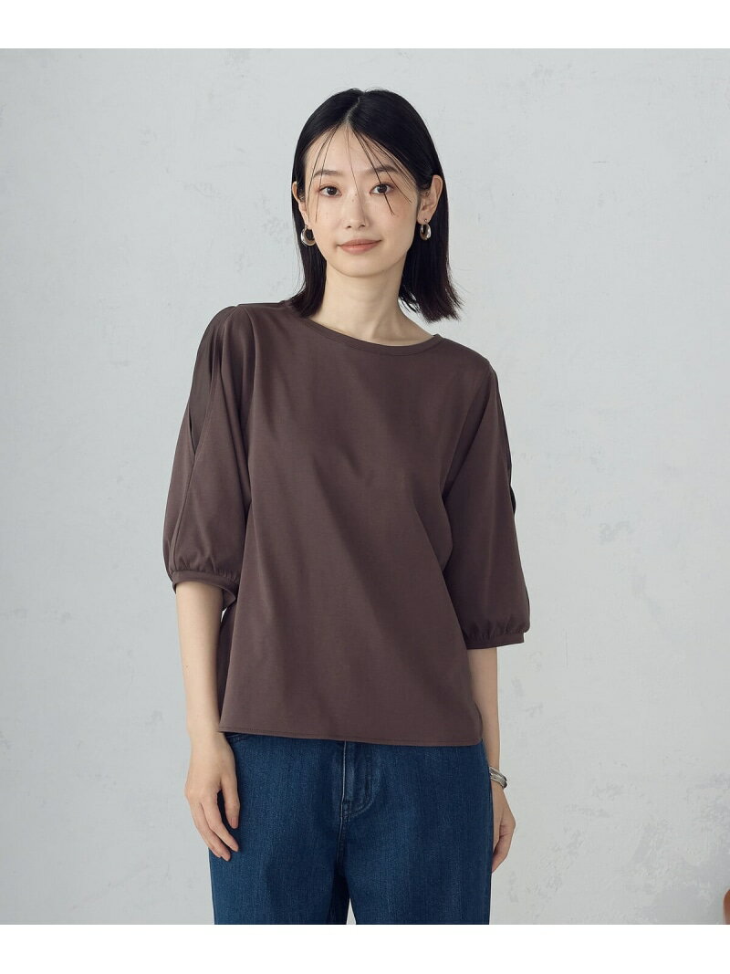 Rakuten - 袖ホール カットソー COMME CA ISM コムサイズム トップス カットソー・Tシャツ ブラック ブラウン【送料無料】[Rakuten Fashion]