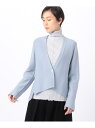 【セットアップ対応】ブライトストレッチヤーン ニットショートジャケット Gabardine K.T コムサ トップス カーディガン ネイビー ブルー【送料無料】...