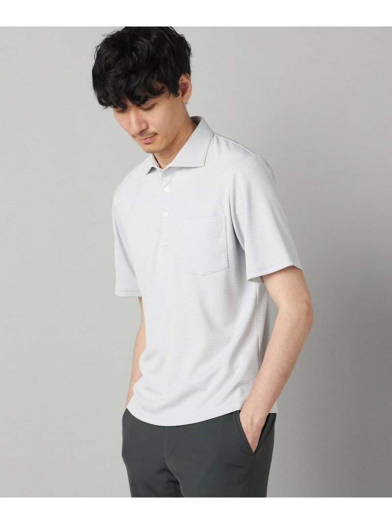 【SALE／10%OFF】【抗菌防臭加工】市松ジャカードジャージー ポロシャツ COMME CA MEN コムサメン トップス ポロシャツ ネイビー【RBA_E】【送料無料】[Rakuten Fashion]