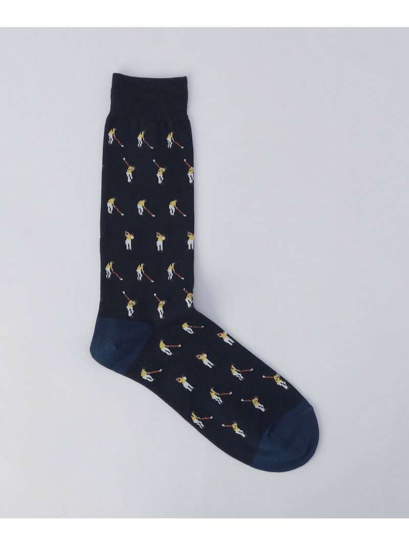 Rakuten - 【SALE／10%OFF】ゴルフ柄 クルーソックス COMME CA MEN コムサメン 靴下・レッグウェア 靴下 カーキグリーン グレー ブラック ネイビー【RBA_E】[Rakuten Fashion]