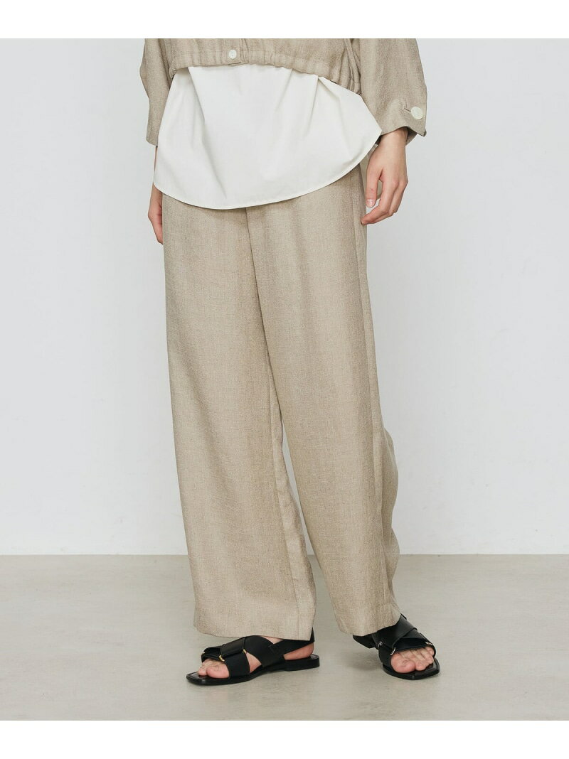 [ +サイズ ] 麻調合繊 ワイドパンツ Gabardine K.T + コムサ パンツ その他のパ