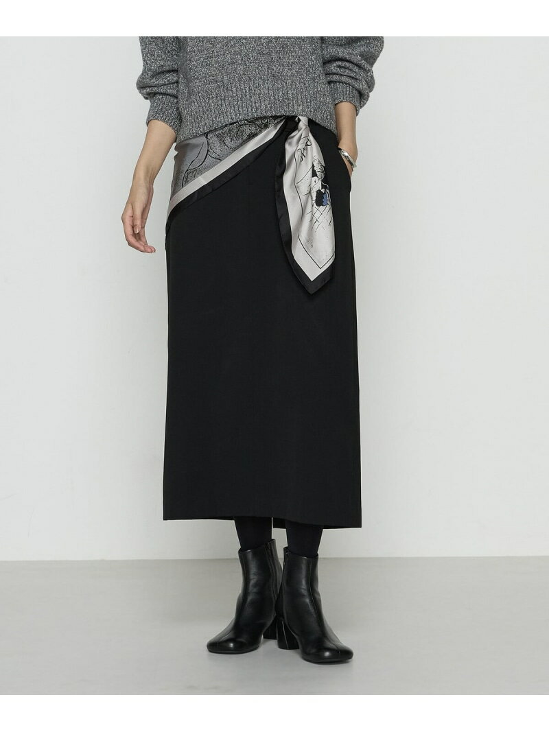 FIVEFOXes ONLINE STOREの[ Sサイズ ] 裏起毛2WAYストレッチ スカート COMME CA S-SIZE コムサ スカート その他のスカート ブラック グレー ブラウン【送料無料】[Rakuten Fashion]｜アングル2