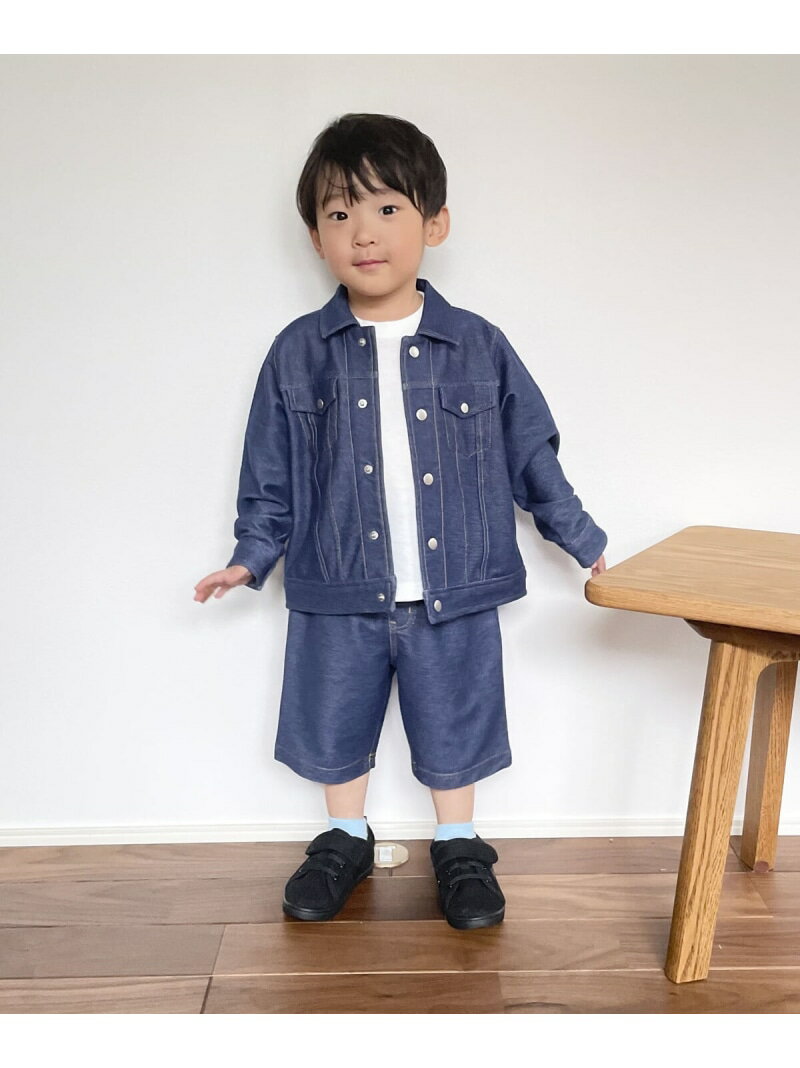 【SALE／40%OFF】デニム調ジャージー Gジャン(ベビーサイズ)br COMME CA ISM コムサイズム マタニティウェア・ベビー用品 その他のベビーグッズ ブルー ネイビー【RBA_E】[Rakuten Fashion] 3