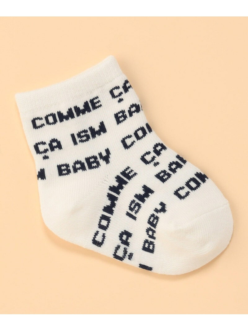 ロゴ総柄ソックス COMME CA ISM コムサイズム マタニティウェア・ベビー用品 その他のベビーグッズ ホワイト[Rakuten Fashion] 2