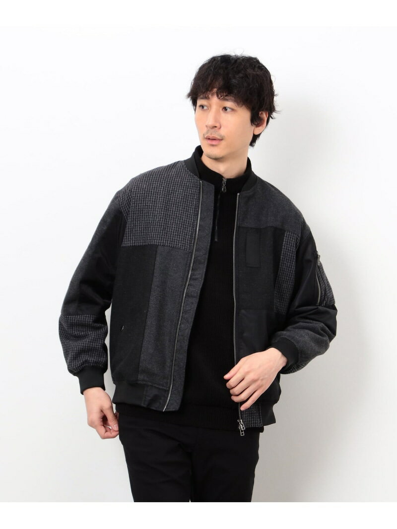 Rakuten - 【SALE／37%OFF】パッチワーク ツイード MA-1ブルゾン COMME CA ISM コムサイズム ジャケット・アウター ブルゾン・ジャンパー グレー ブラウン【RBA_E】【送料無料】[Rakuten Fashion]
