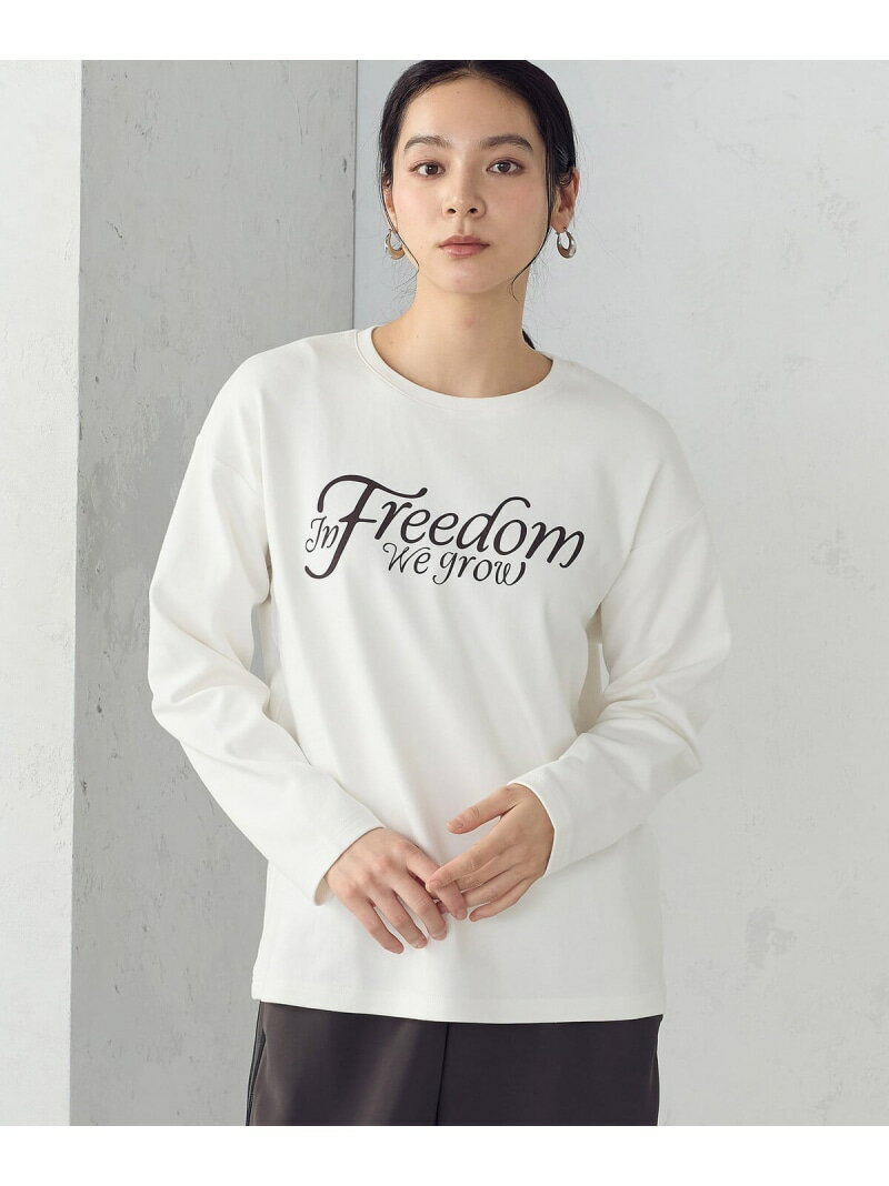 【SALE／10%OFF】【宮城舞さん着用】ロゴ ロンT COMME CA ISM コムサイズム トップス カットソー・Tシャツ ホワイト ブラック ブルー【RBA_E】[Rakuten Fashion]