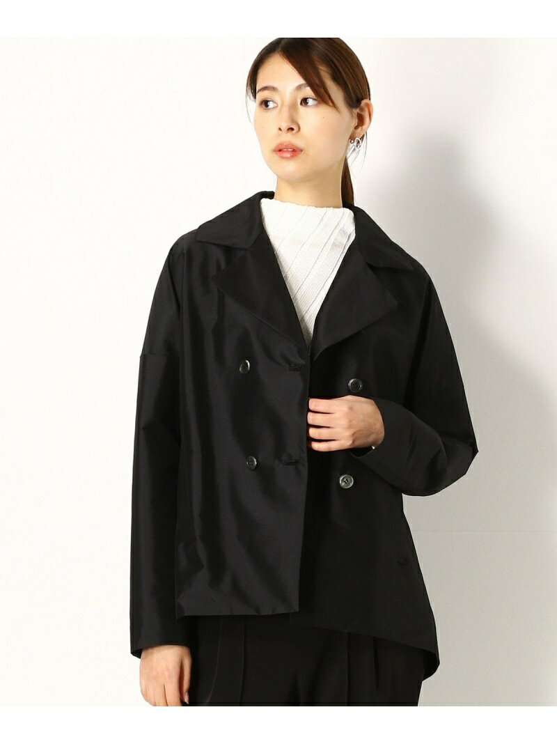 【SALE／55%OFF】【洗える】ストレッチタフタ ピージャケット Gabardine K.T コムサ ジャケット・アウター ピーコート ブラック ベージュ ブルー【RBA_E】【送料無料】[Rakuten Fashion]