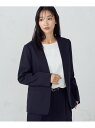 【セットアップ対応】杢調 ノーカラージャケット COMME CA ISM コムサイズム スーツ・フォーマル スーツジャケット ブラック ネイビー【送料無料】[R...