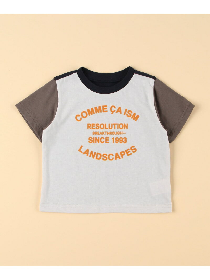 【SALE／30%OFF】フロッキープリント Tシャツ(ベビーサイズ) COMME CA ISM コムサイズム マタニティウェア・ベビー用品 その他のベビーグッズ ピンク グレー ホワイト ブルー【RBA_E】[Rakuten Fashion] 2