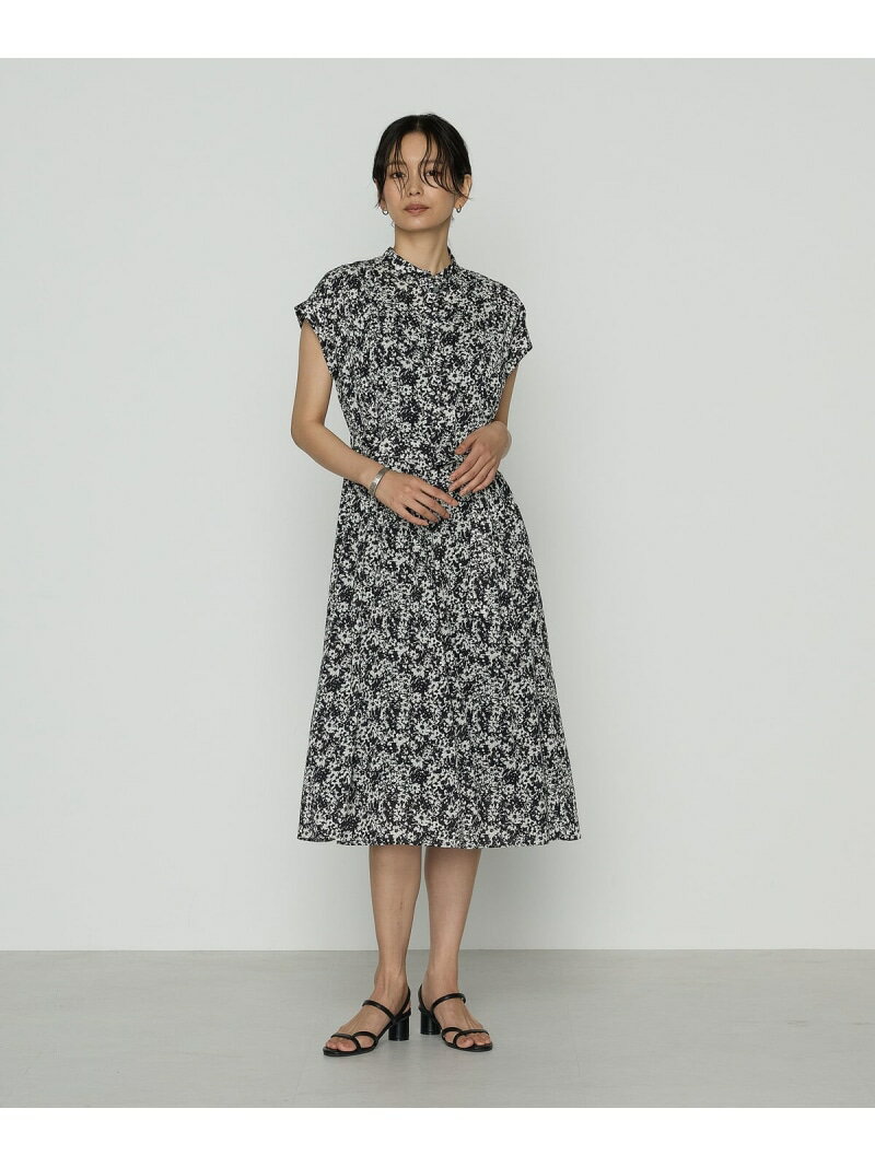 キュプラコットンフラワープリント ドレス K.T KIYOKO TAKASE コムサ ワンピース・ドレス ワンピース グレー ネイビー【送料無料】[Rakuten Fashion]