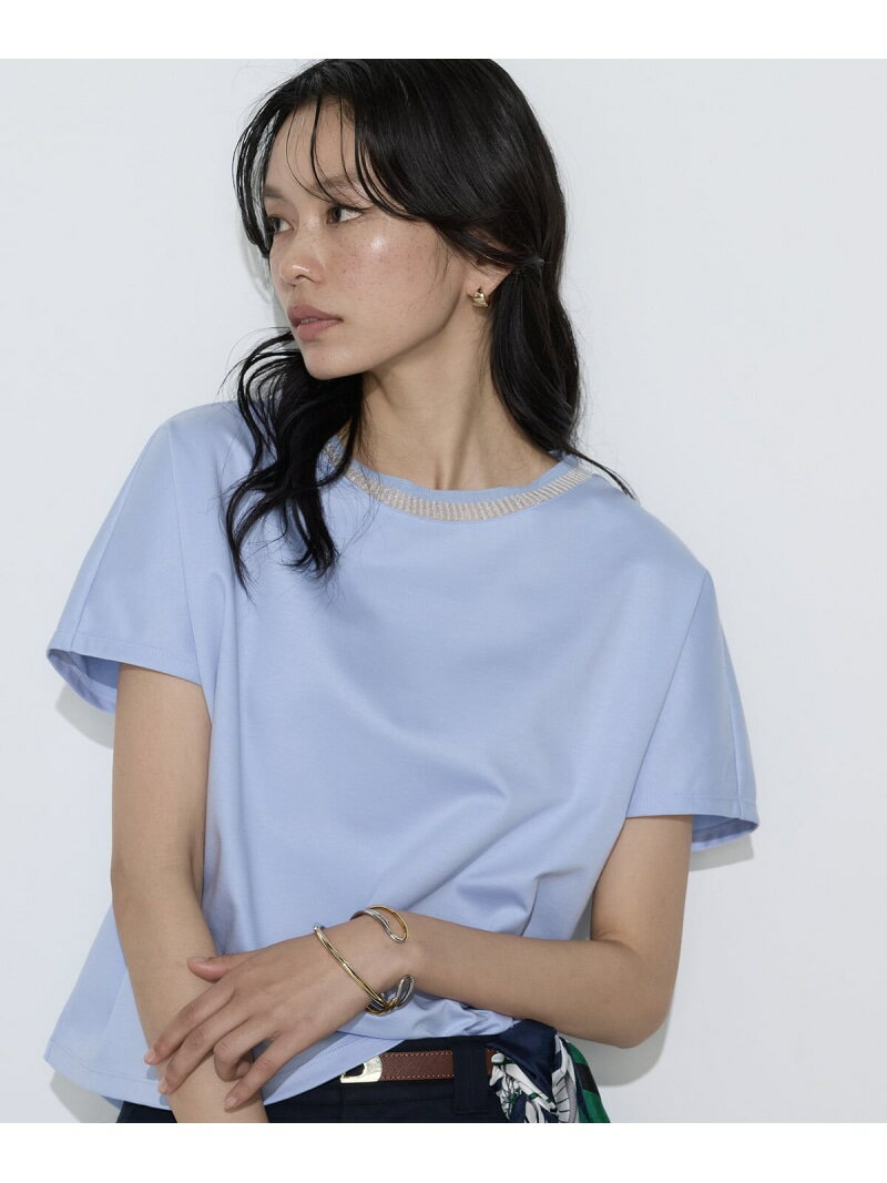 Rakuten - 【SALE／10%OFF】[ Sサイズ ] ダブルフェイス ニット付きTシャツ COMME CA S-SIZE コムサ トップス カットソー・Tシャツ ブルー ホワイト ベージュ ブラック【RBA_E】【送料無料】[Rakuten Fashion]