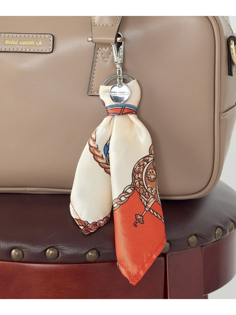 スカーフチャーム MONO COMME CA コムサイズム ファッション雑貨 チャーム・キーチェーン オレンジ ブラック ブラウン[Rakuten Fashio...