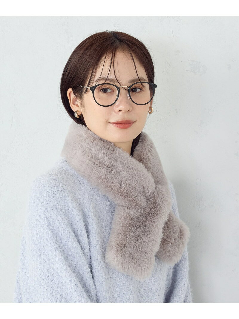【SALE／10%OFF】フェイクファーティペット MONO COMME CA コムサイズム ファッション雑貨 マフラー・ストール・ネックウォーマー グレー ブラウン ホワイト ブルー ベージュ【RBA_E】[Rakuten Fashion]
