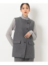 【SALE/40%OFF】やわらかメルトン スタンドカラージレ Gabardine K.T コムサ トップス ベスト・ジレ ブラック グレー【RBA_E】【送料...