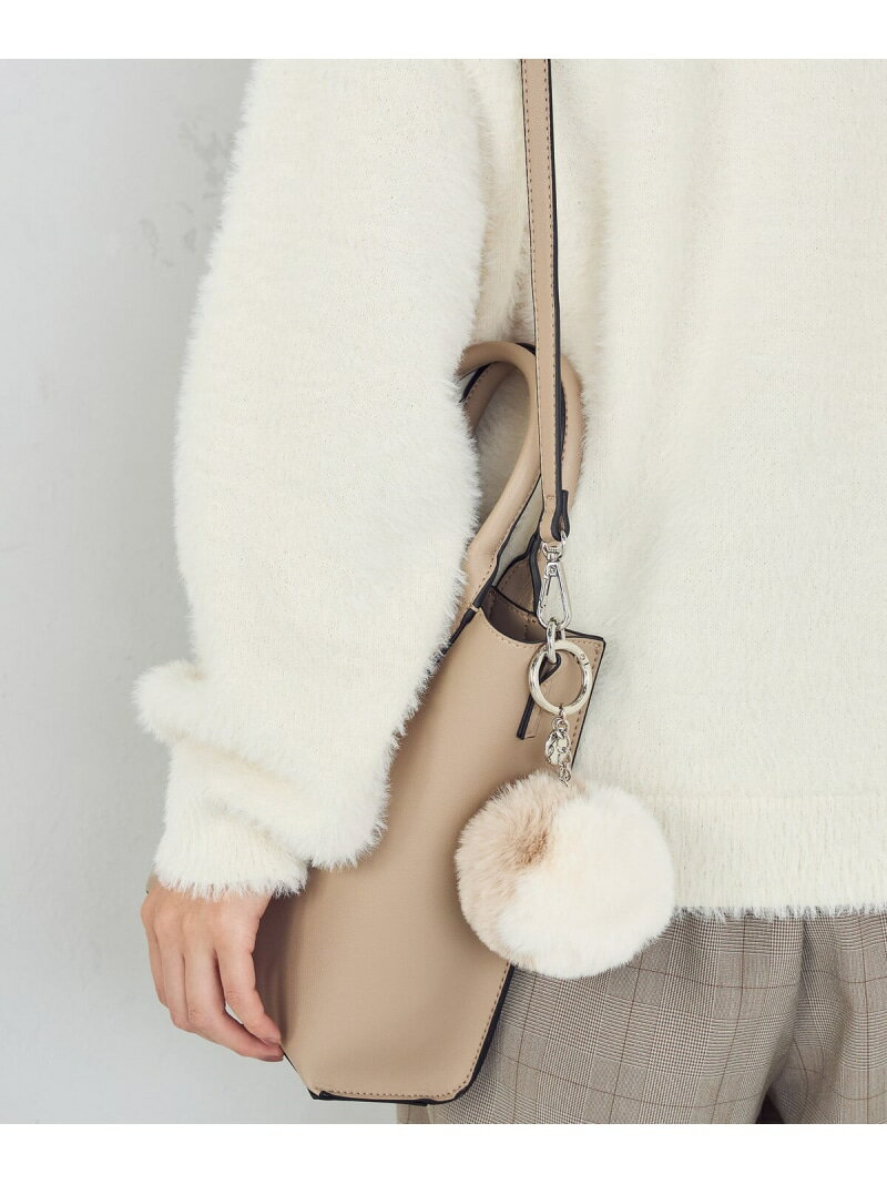 フェイクファーチャーム MONO COMME CA コムサイズム ファッション雑貨 チャーム・キーチェーン ベージュ グレー ブラウン[Rakuten Fash...