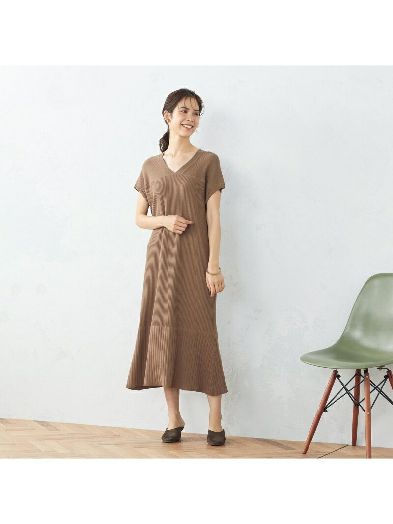 【SALE／50%OFF】ニット ワンピース COMME CA ISM コムサイズム ワンピース ニットワンピース ブラウン ブラック【RBA_E】【送料無料】[Rakuten Fashion]