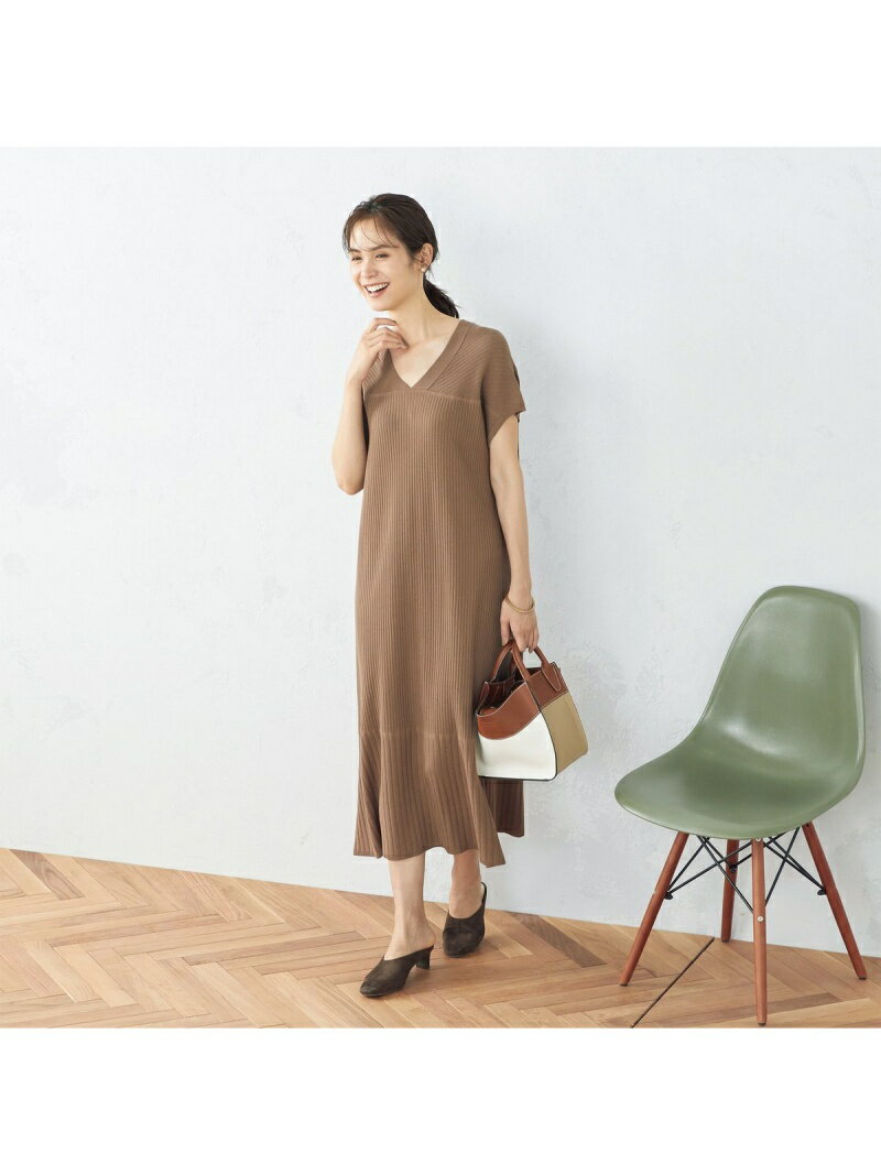 【SALE／50%OFF】ニット ワンピース COMME CA ISM コムサイズム ワンピース ニットワンピース ブラウン ブラック【RBA_E】【送料無料】[Rakuten Fashion]