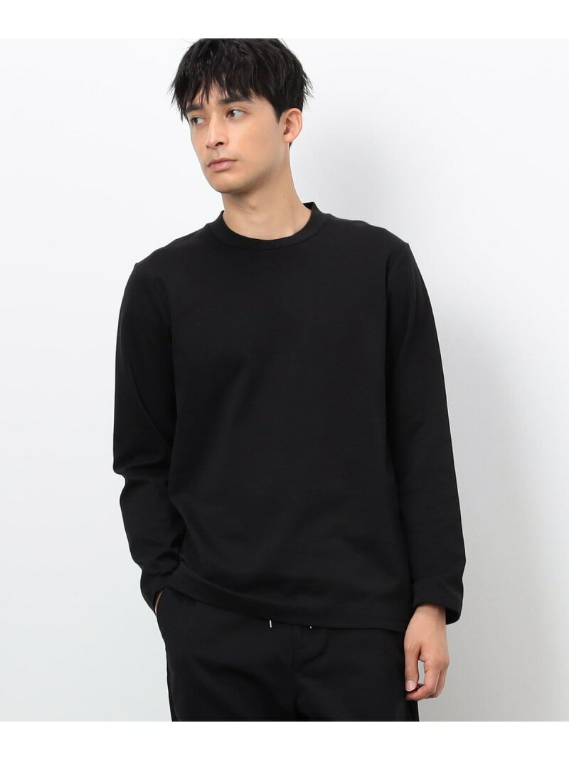 コットンスムース ジャケットTシャツ (長袖) COMME CA ISM コムサイズム トップス カットソー・Tシャツ ブラック グレー ホワイト[Rakuten Fashion]