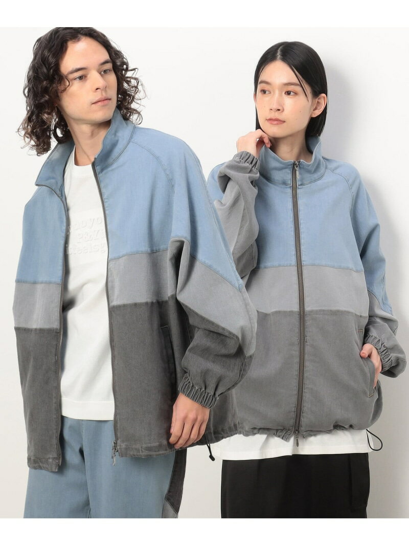 【SALE／30%OFF】ストレッチデニム切替ブルゾン Purple&Yellow コムサイズム ジャケット・アウター デニムジャケット ネイビー【RBA_E】【送料無料】[Rakuten Fashion]