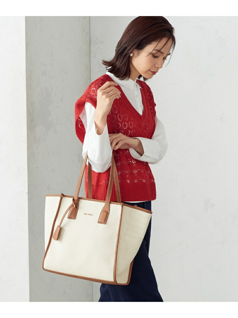 【SALE／49%OFF】キャンバストート MONO COMME CA コムサイズム バッグ トートバッグ ホワイト ブラック【RBA_E】[Rakuten Fashion]のサムネイル