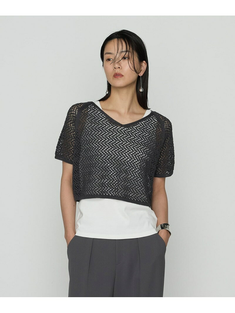Rakuten - 【SALE／37%OFF】[ Sサイズ ]【セットアイテム】擬麻コットン ニット&カットソー COMME CA S-SIZE コムサ トップス アンサンブル ブルー グレー【RBA_E】【送料無料】[Rakuten Fashion]