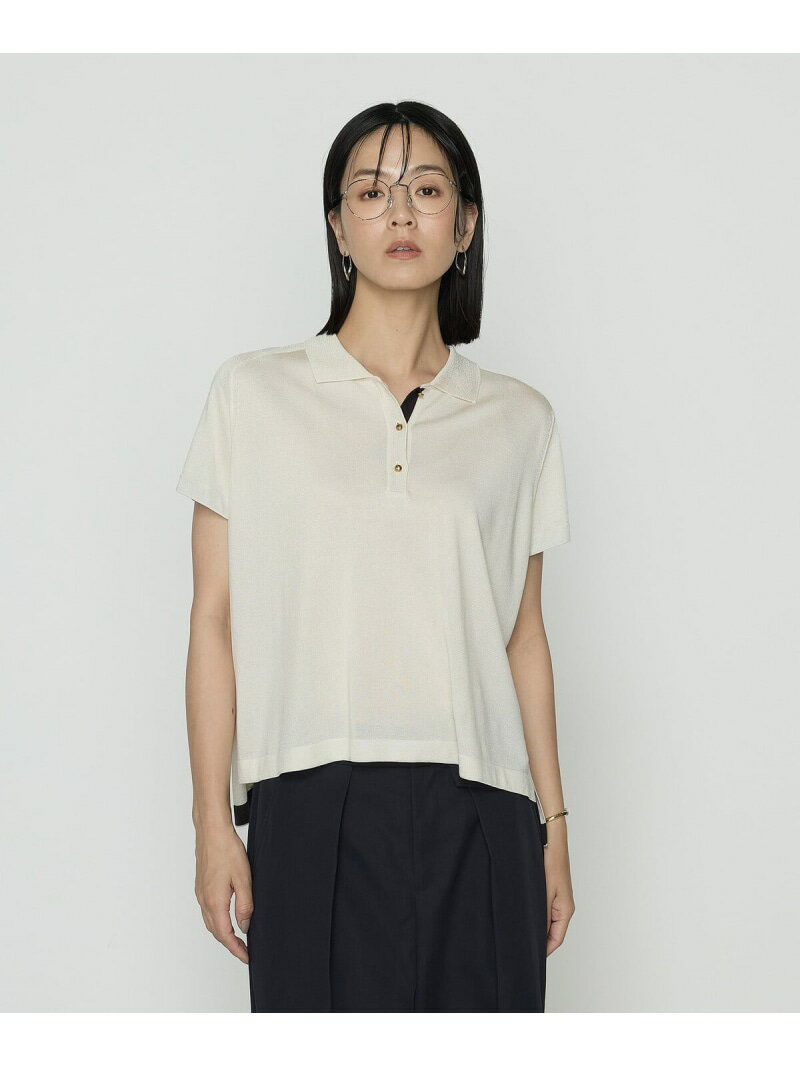 Rakuten - 【SALE／10%OFF】[ TALLサイズ ] シルキー天竺ニット ポロニットプルオーバー COMME CA TALL コムサ トップス ニット ブラック ベージュ【RBA_E】【送料無料】[Rakuten Fashion]