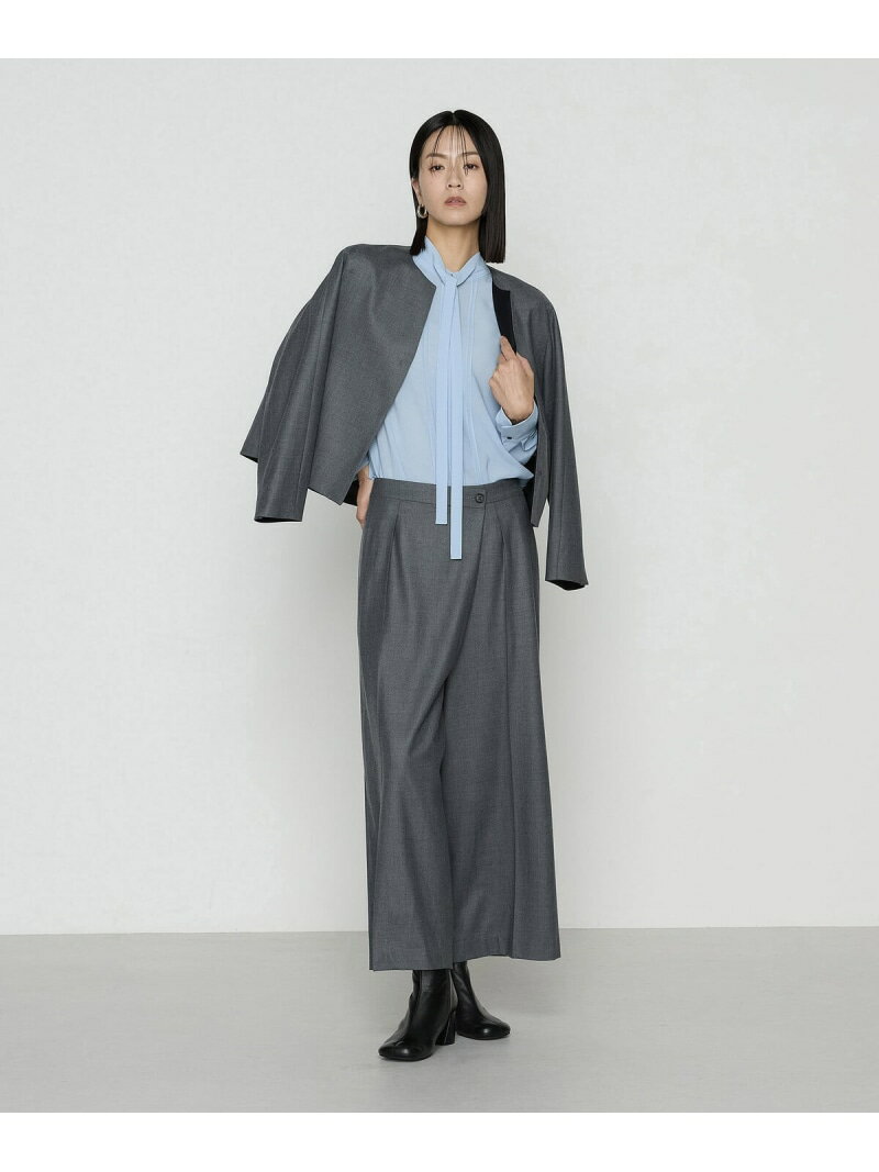 【SALE／20%OFF】[ TALLサイズ ] 【セットアップ対応】ストレッチフラノ アシンメトリータックワイドパンツ K.T KIYOKO TAKASE TALL コムサ スーツ・フォーマル セットアップスーツ グレー【RBA_E】【送料無料】[Rakuten Fashion]