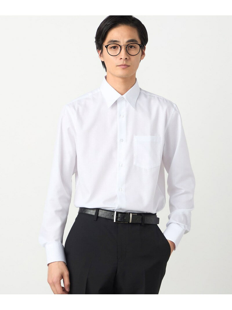 【SALE／10%OFF】市松柄 ドレスシャツ COMME CA ISM コムサイズム トップス シャツ・ブラウス ホワイト ネイビー【RBA_E】【送料無料】[Rakuten Fashion]