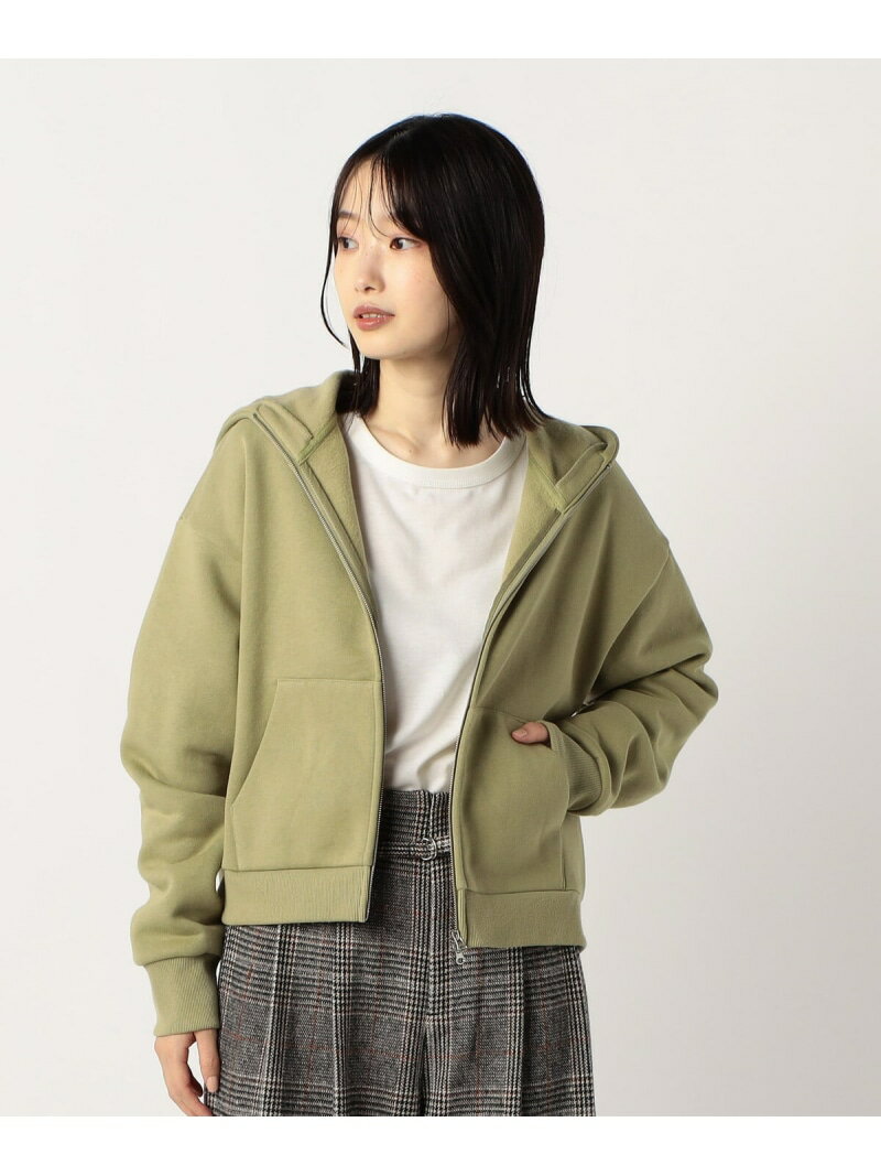 45R 美品 ダブルジップ パーカー 3 カーキ ダブルジップクロップドパーカー | レディースファッション通販 - DHOLIC