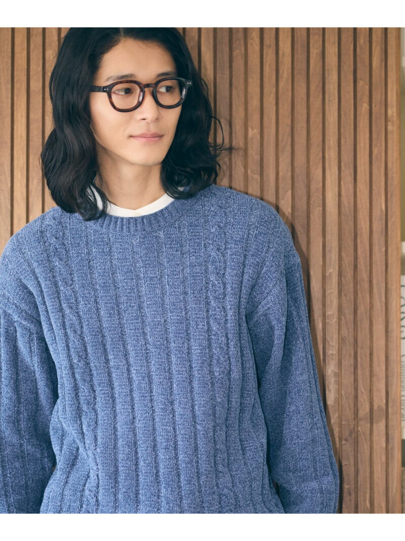 モール ケーブル入りワイドリブニット COMME CA ISM コムサイズム トップス ニット ブルー ブラック グリーン グレー【送料無料】[Rakuten Fashion]