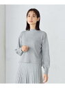 【SALE/10%OFF】ラメパフスリーブ ニット /セットアップ対応 COMME CA ISM コムサイズム トップス ニット ホワイト グレー【RBA_E】...