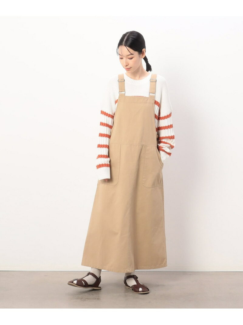 【SALE／28%OFF】コットンカツラギ ジャンパースカート ONIGIRI コムサイズム ワンピース・ドレス ジャンパースカート カーキグリーン ベージュ【RBA_E】【送料無料】[Rakuten Fashion]