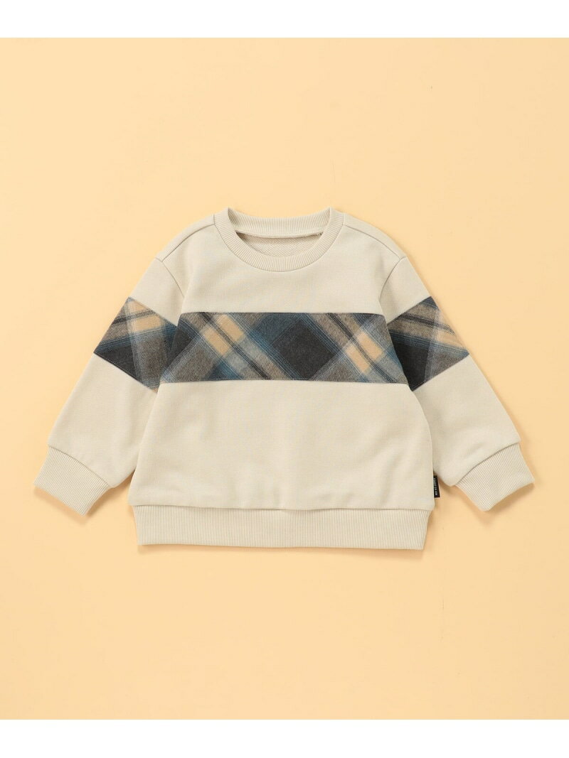 【SALE／37%OFF】オンブレーチェック使い 長袖トレーナー(ベビーサイズ) COMME CA ISM コムサイズム マタニティウェア・ベビー用品 その他のベビーグッズ ブラック ホワイト【RBA_E】[Rakuten Fashion] 2