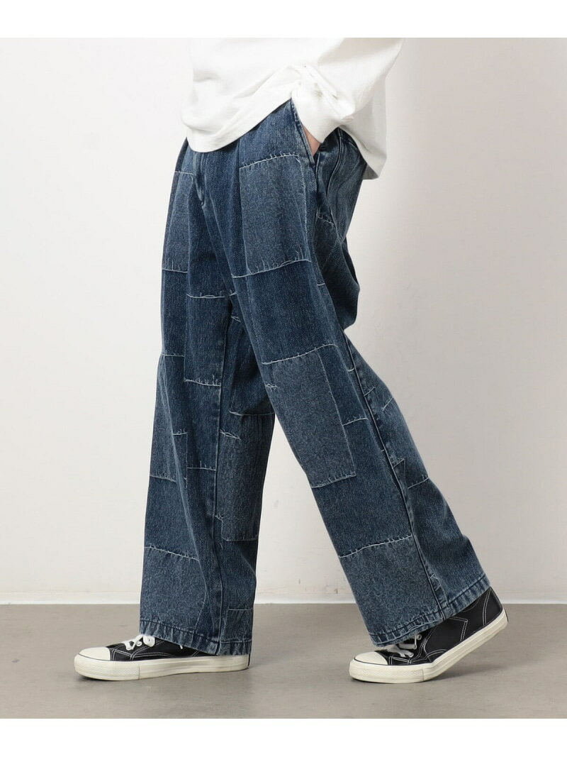 【SALE／10%OFF】パッチワーク風デニムワイドパンツ Purple&Yellow コムサイズム パンツ ジーンズ・デニムパンツ ブラック ブルー【RBA_E】【送料無料】[Rakuten Fashion]のサムネイル