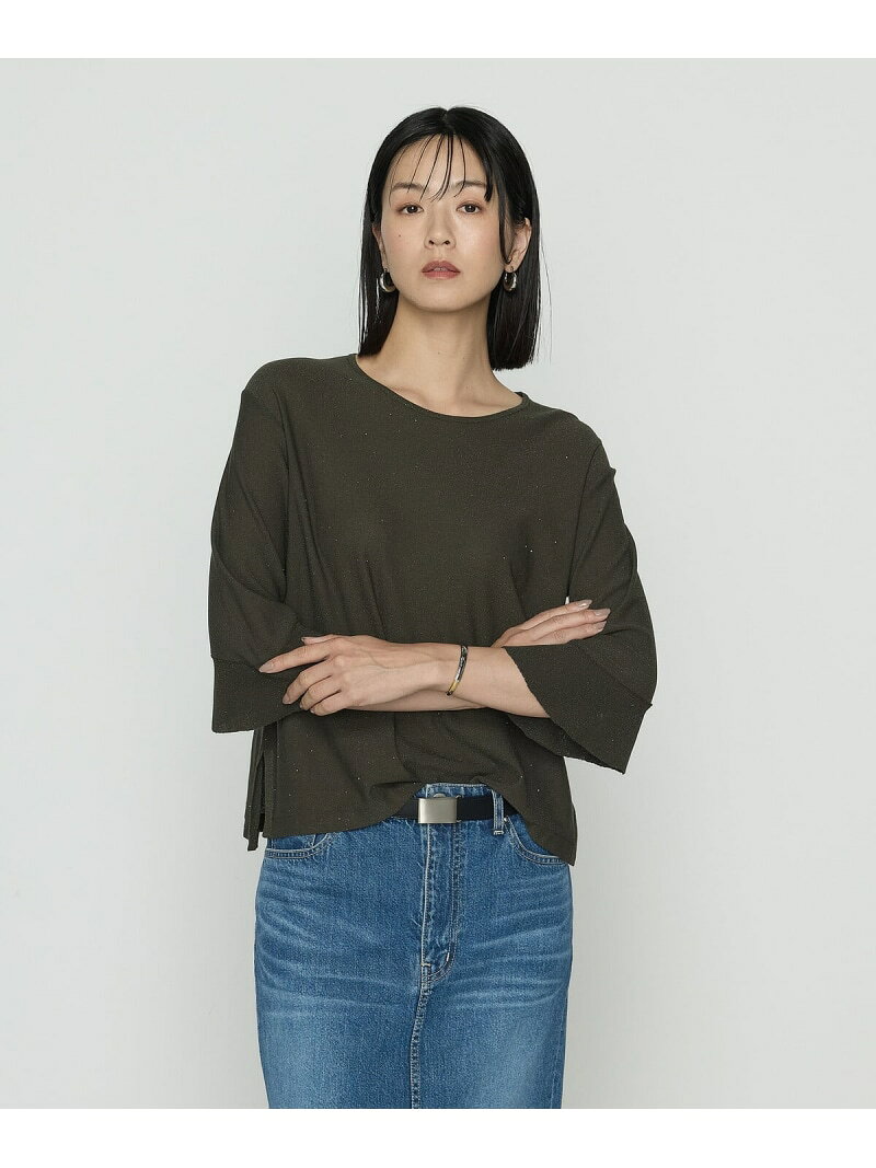 【SALE／43%OFF】[ Sサイズ ] 天竺裏目編み スパンコールニットプルオーバー K.T KIYOKO TAKASE S-SIZE コムサ トップス ニット カーキ..