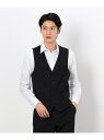 【セットアップ対応】ポリエステル ウール ギャバ ベスト COMME CA ISM コムサイズム スーツ・フォーマル スーツベスト グレー ブラック【送料無料】...