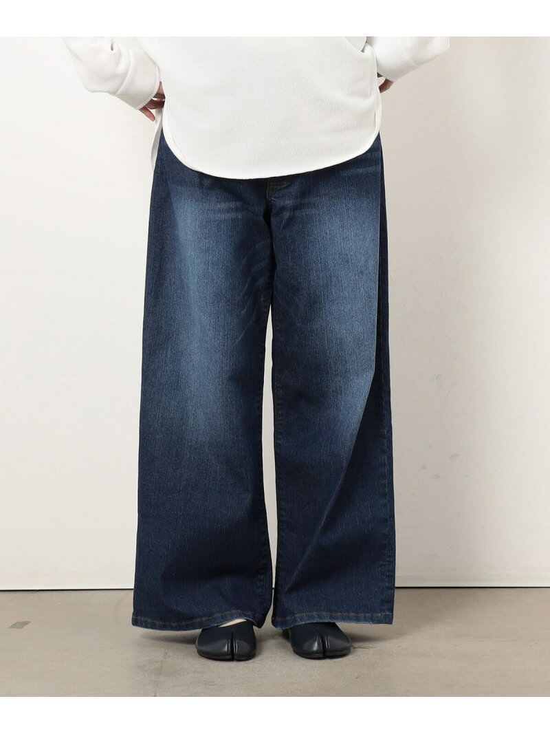 【SALE／10%OFF】ストレッチデニムワイドパンツ ONIGIRI コムサイズム パンツ ジーンズ・デニムパンツ ネイビー【RBA_E】【送料無料】[Rakuten Fashion]