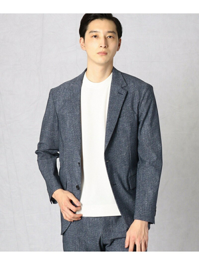 年中無休 Comme Ca Men メンズ ビジネス フォーマル コムサメン ナイロンジャージー デニムプリントセットアップジャケット セットアップスーツ グレー ネイビー Rakuten Fashion Summitinternationalschool Com