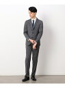 【SALE/50%OFF】ウォッシャブル マイクロへリンボン スーツ COMME CA ISM コムサイズム スーツ・フォーマル セットアップスーツ ネイビー ...