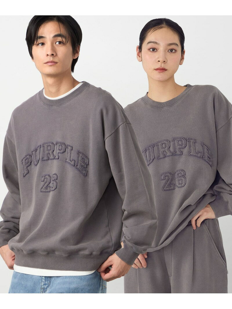 Rakuten - フロストアップリケ裏毛プルオーバー Purple&Yellow コムサイズム トップス カットソー・Tシャツ ブラック パープル グリーン【送料無料】[Rakuten Fashion]