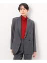【SALE/50%OFF】【セットアップ対応】ウールストライプ ダブルジャケット COMME CA コムサ スーツ・フォーマル セットアップスーツ グレー ネイ...