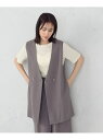 【UVカット・吸水速乾・接触冷感】kireri ノーカラーロングジレ / セットアップ対応 COMME CA ISM コムサイズム トップス ベスト・ジレ ネイ...