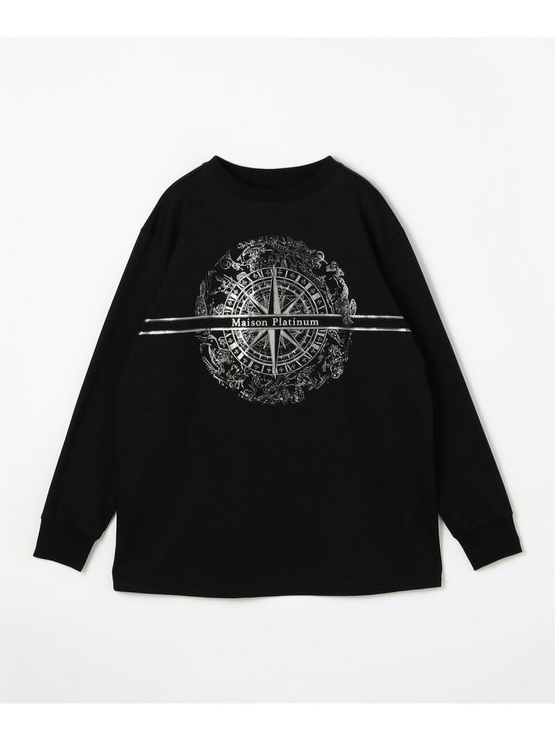 樂天商城 - コットンハイゲージポンチ ロゴプルオーバー Maison Platinum コムサ トップス カットソー・Tシャツ ブラック ホワイト【送料無料】[Rakuten Fashion]