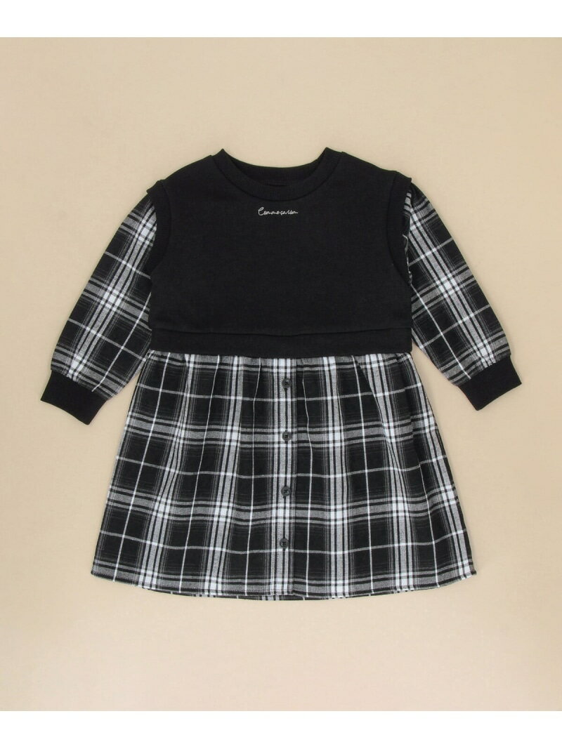 チェック ワンピース(ベビーサイズ) COMME CA ISM コムサイズム マタニティウェア・ベビー用品 その他のベビーグッズ ブラック【送料無料】[Rakuten Fashion]