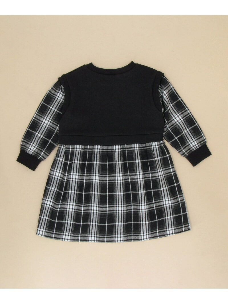 チェック ワンピース(ベビーサイズ) COMME CA ISM コムサイズム マタニティウェア・ベビー用品 その他のベビーグッズ ブラック[Rakuten Fashion] 2