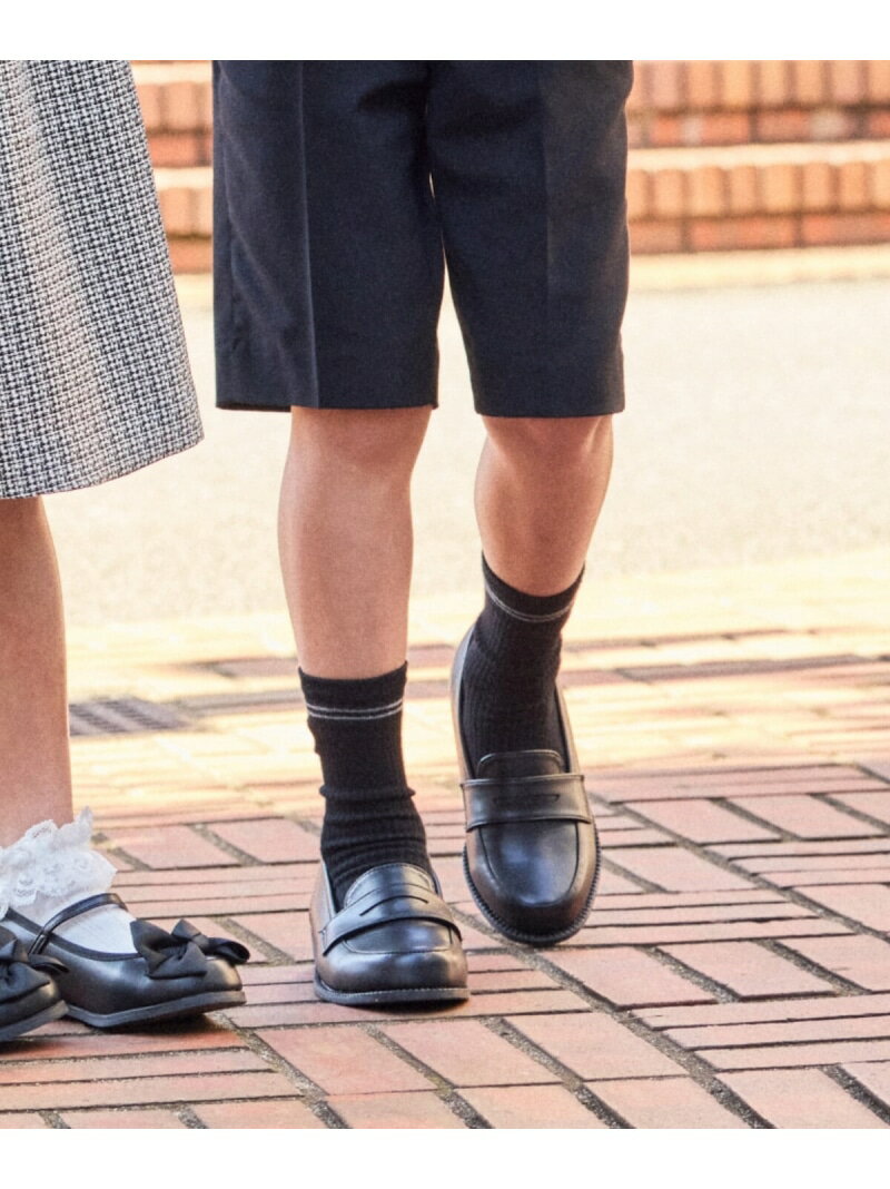 【SALE／10%OFF】エンブレム刺繍入り リブ風ソックス COMME CA ISM コムサイズム 靴下・レッグウェア ..