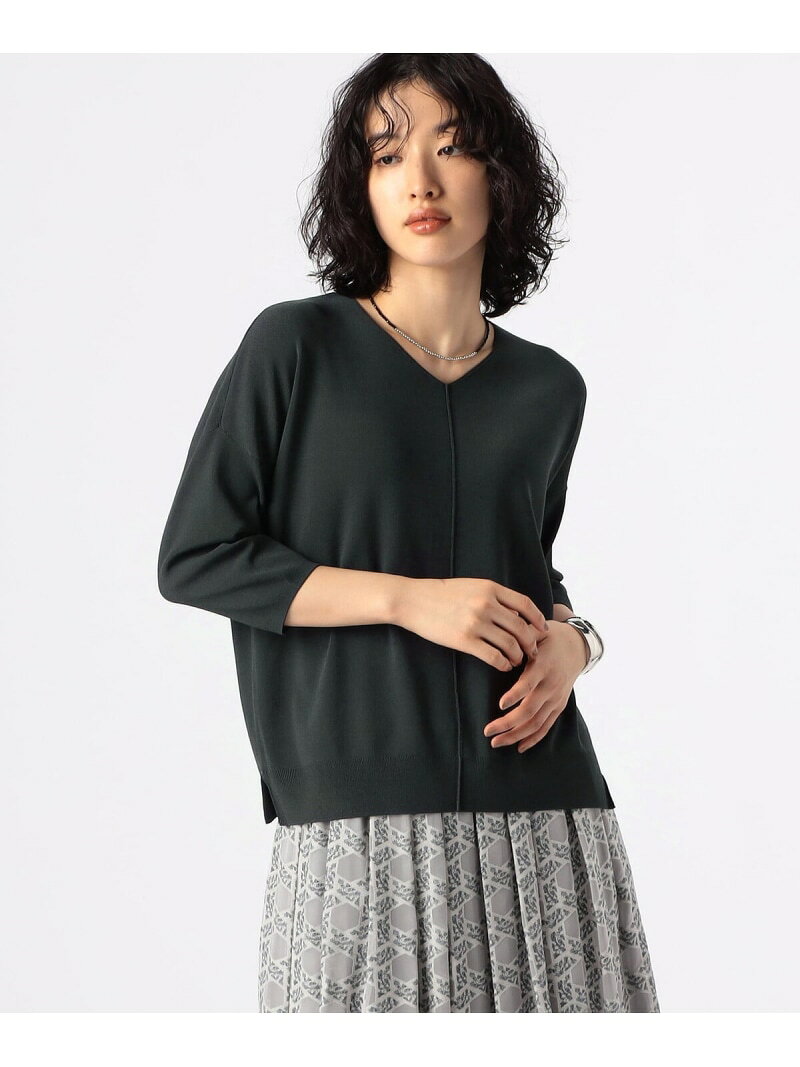 乐天商城 - 【SALE／51%OFF】総針編み ベーシックVネックプルオーバー K.T KIYOKO TAKASE コムサ トップス ニット ベージュ グレー ブルー【RBA_E】【送料無料】[Rakuten Fashion]