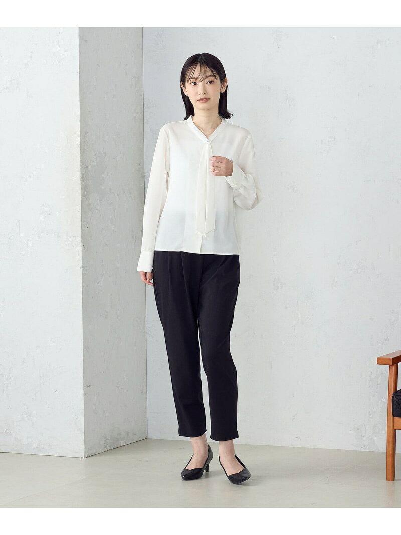 【SALE／10%OFF】ポリエステルデシン ボウタイブラウス COMME CA ISM コムサイズム トップス シャツ・ブラウス ホワイト ブラック【RBA_E】【送料無料】[Rakuten Fashion] fivefoxesonlinestore-10022765 FIVEFOXes ONLINE STORE サンプル画像3