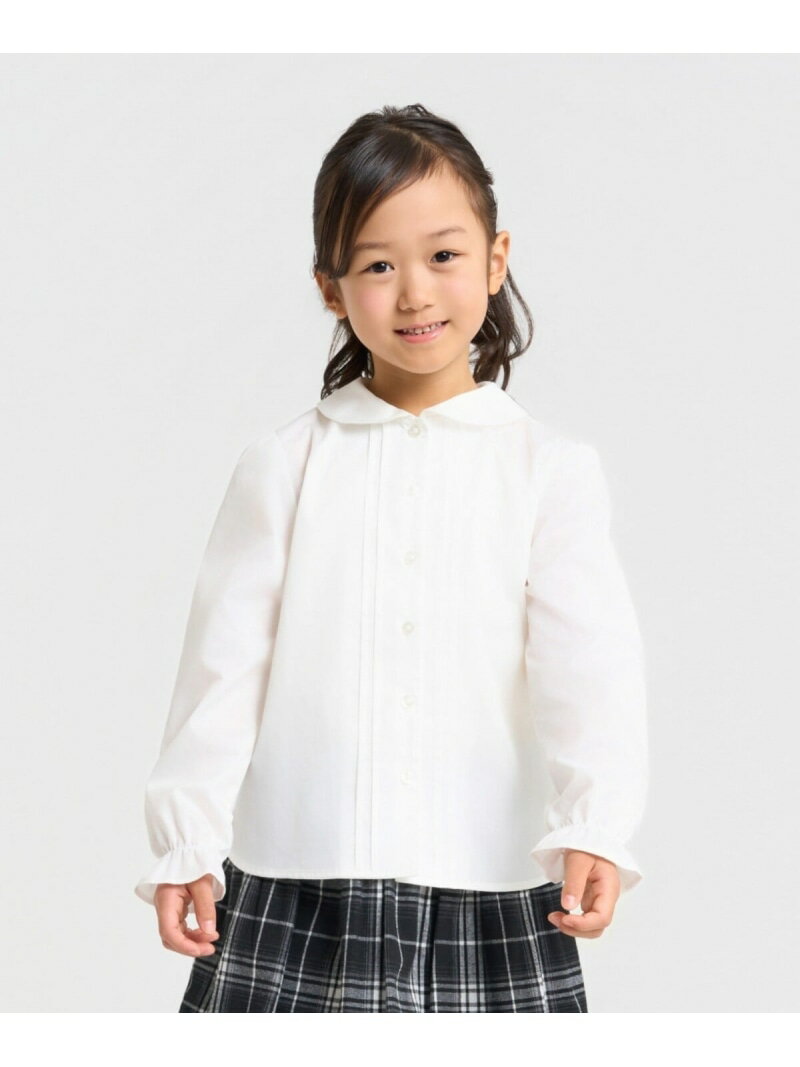 【SALE／10%OFF】丸襟ピンタック長袖 ブラウス(110-130cm) COMME CA ISM コムサイズム トップス シャツ・ブラウス ホワイト【RBA_E】[Rakuten Fashion]
